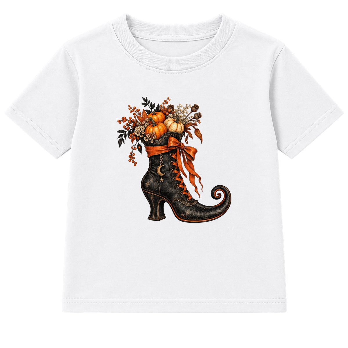 Witch Boot adult Halloween t-shirt - White