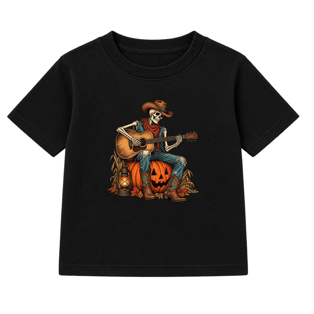 Skeleton Guitarist adult Halloween t-shirt - Black