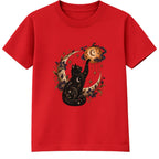 Celestial Cat adult Halloween t-shirt - Red