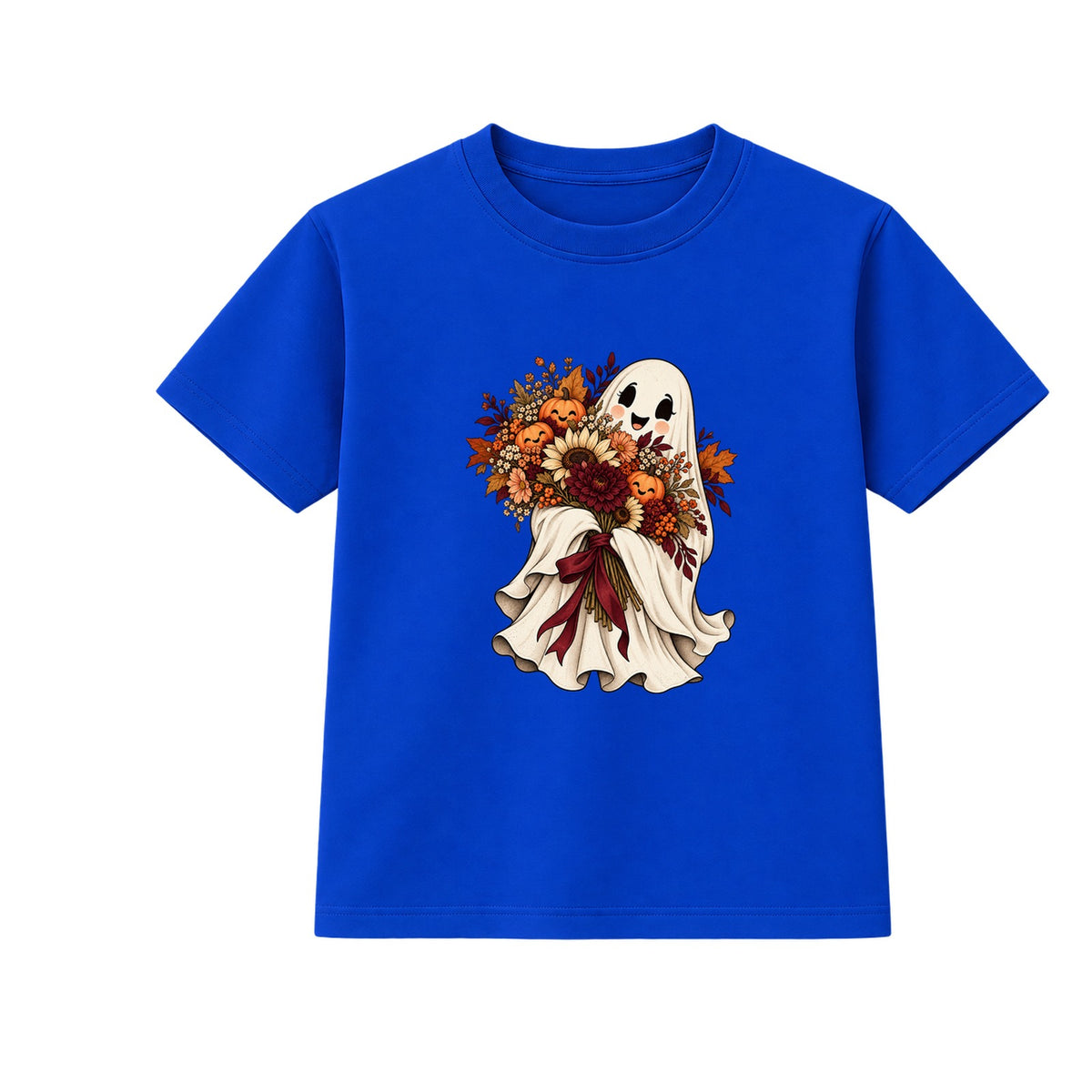 Bouquet Ghost kids Halloween t-shirt - Blue