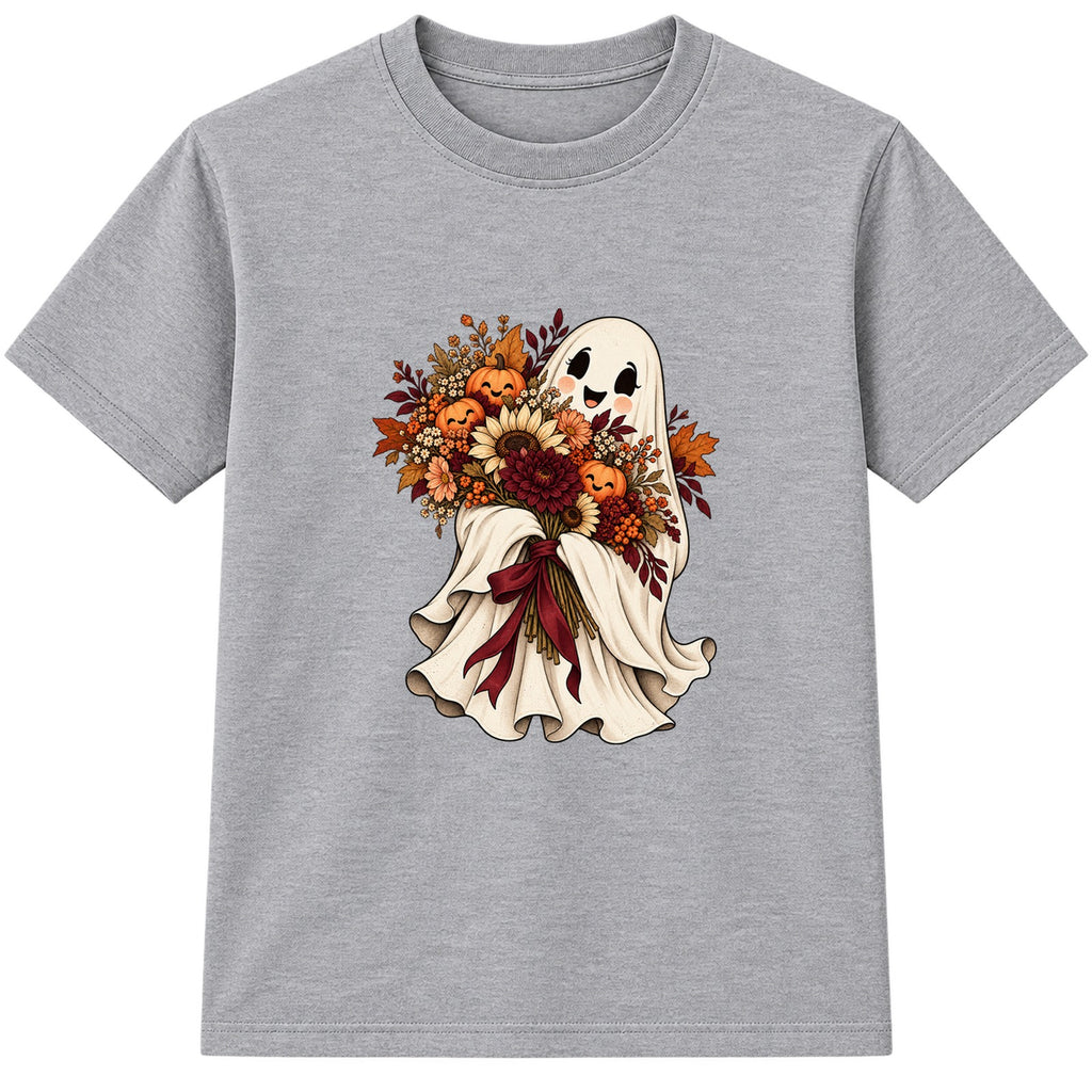 Bouquet Ghost kids Halloween t-shirt - Heather Grey