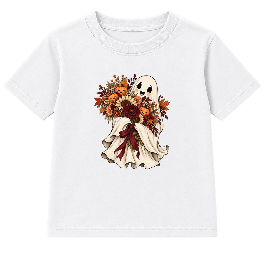 Bouquet Ghost kids Halloween t-shirt - White