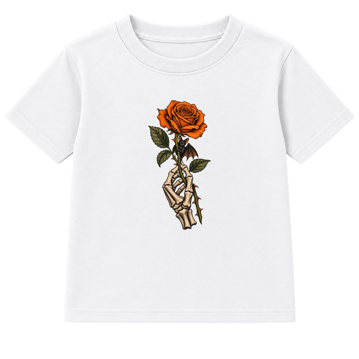 Rose In Hand adult Halloween t-shirt - White