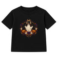 Ghost Wreath adult Halloween t-shirt - Black
