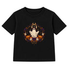 Ghost Wreath adult Halloween t-shirt - Black