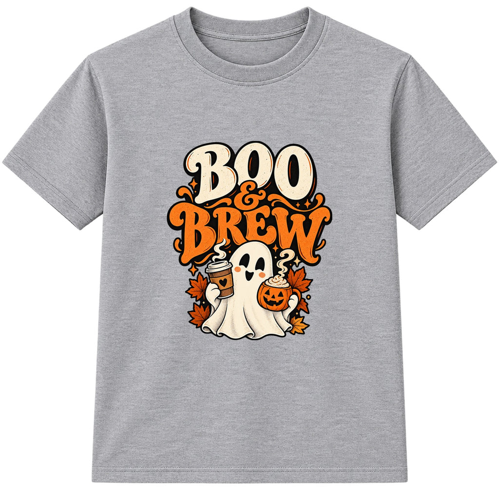 Boo Brew adult Halloween t-shirt - Heather Grey