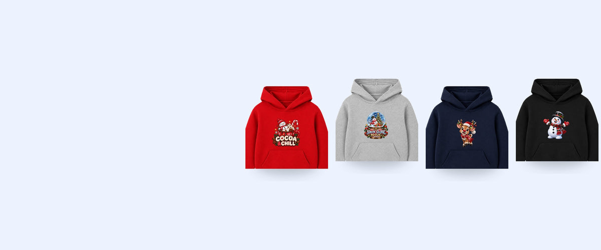 Kids Christmas hoodies from Magic Vinyl Prints