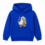 Ghost Dino kids Halloween hoodie - Royal Blue