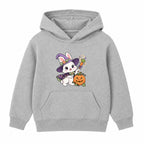 Witch Bunny kids Halloween hoodie - Heather Grey