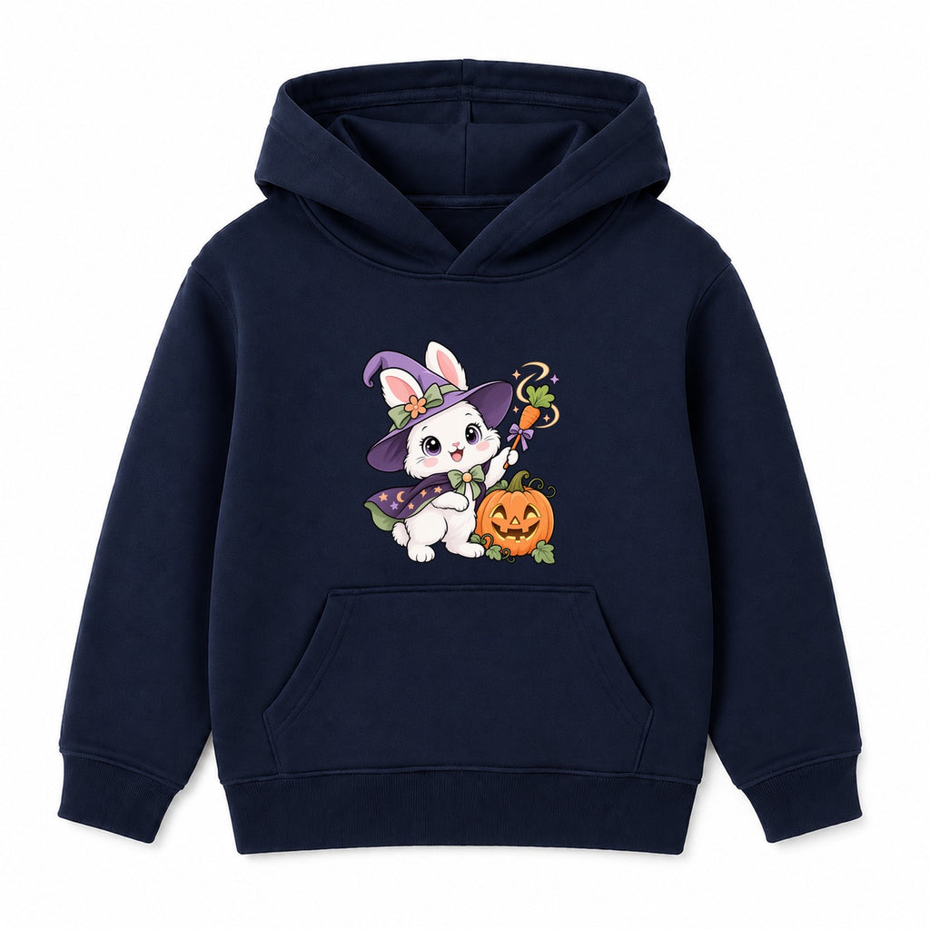 Witch Bunny kids Halloween hoodie - Navy