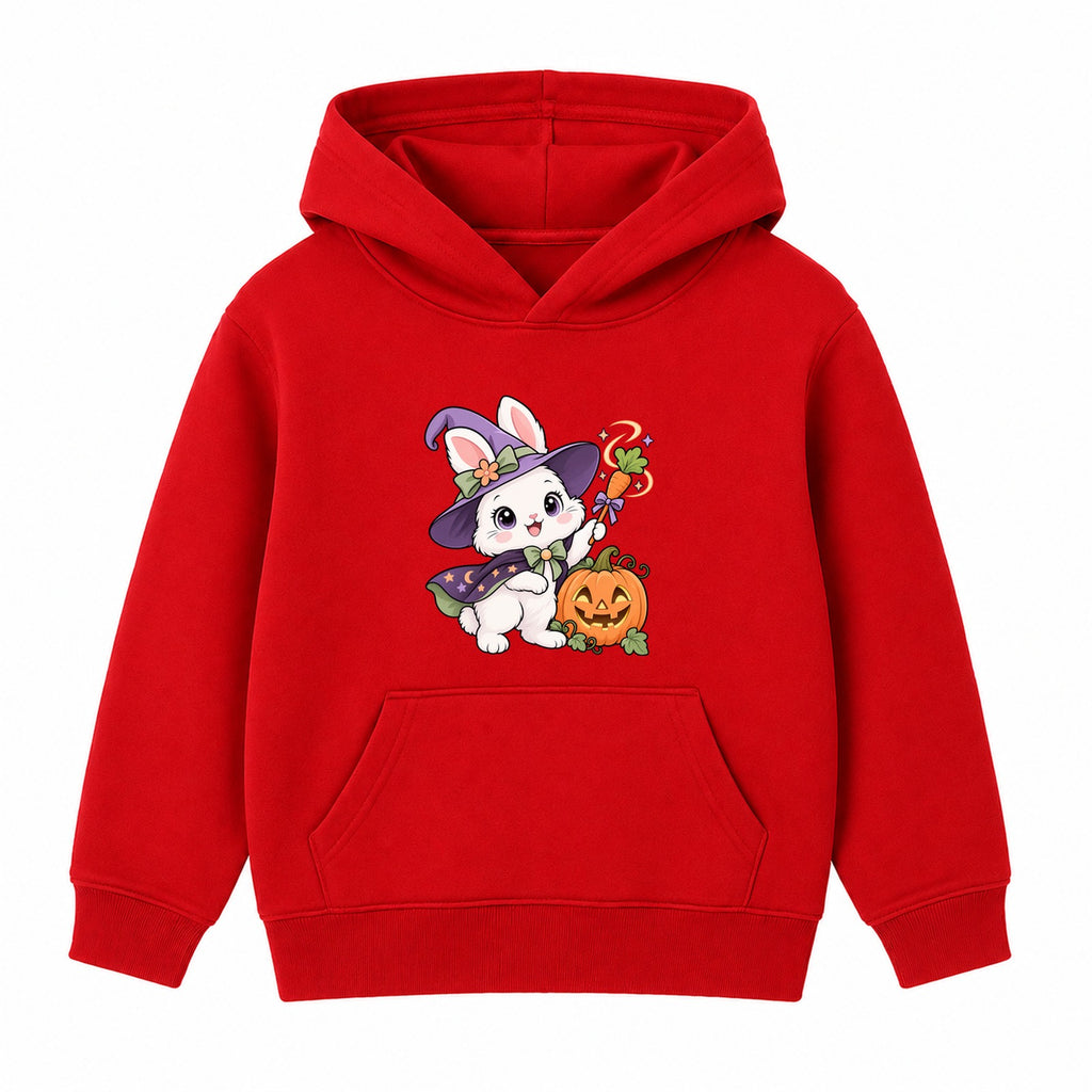Witch Bunny kids Halloween hoodie - Red