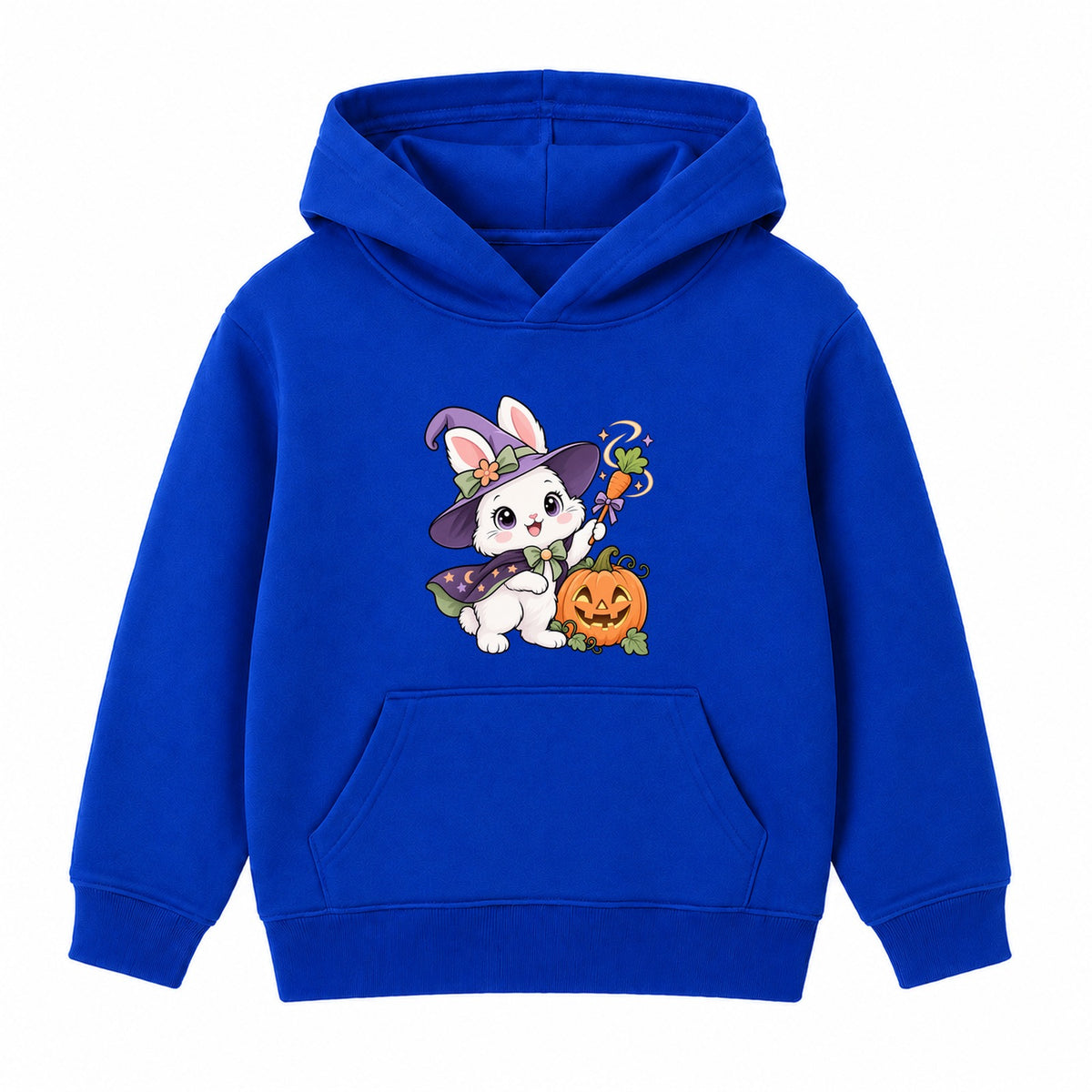Witch Bunny kids Halloween hoodie - Royal Blue