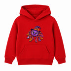 Spider In Wellies kids Halloween hoodie - Red