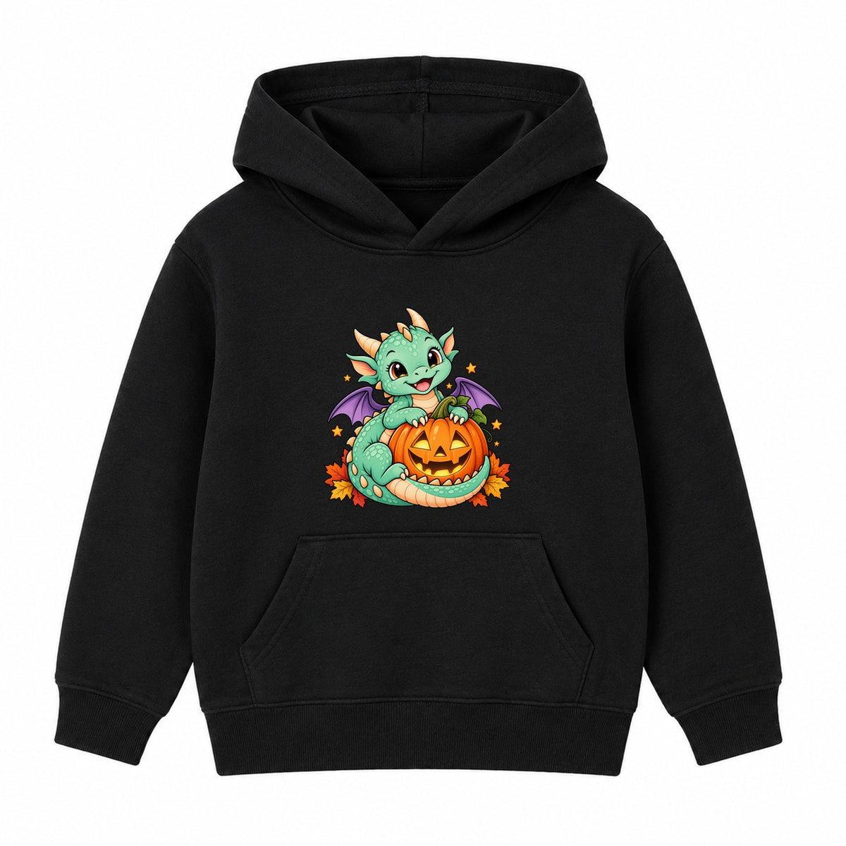 Dragon and Lantern kids Halloween hoodie - Black