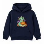 Dragon and Lantern kids Halloween hoodie - Navy