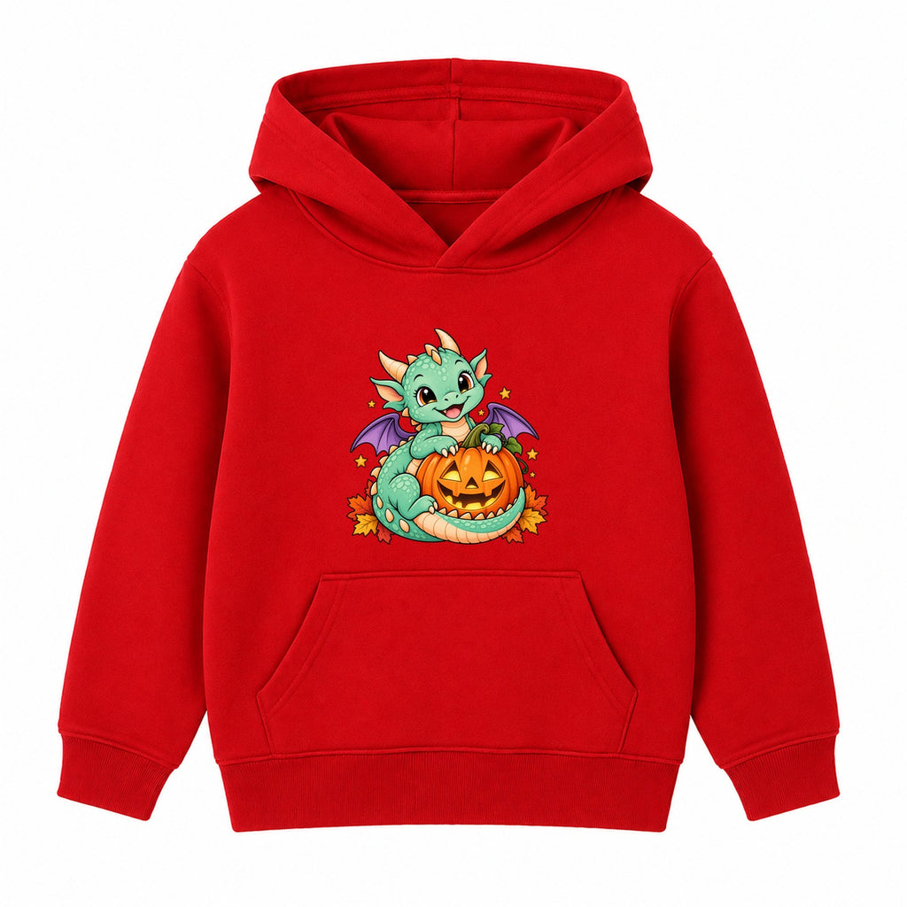 Dragon and Lantern kids Halloween hoodie - Red