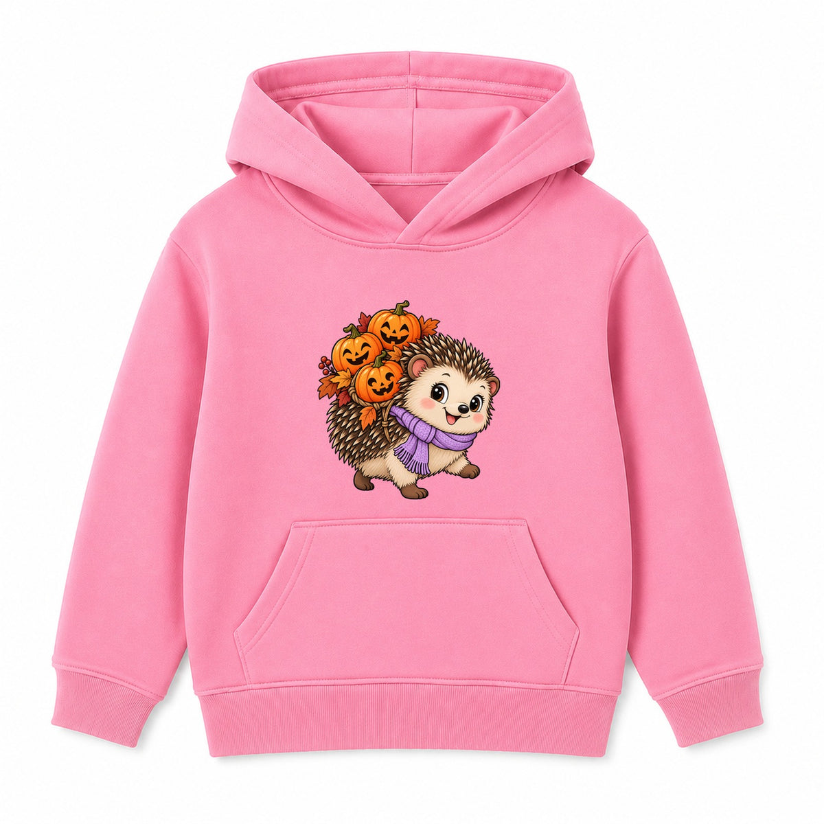 Lantern Hedgehog kids Halloween hoodie - Pink