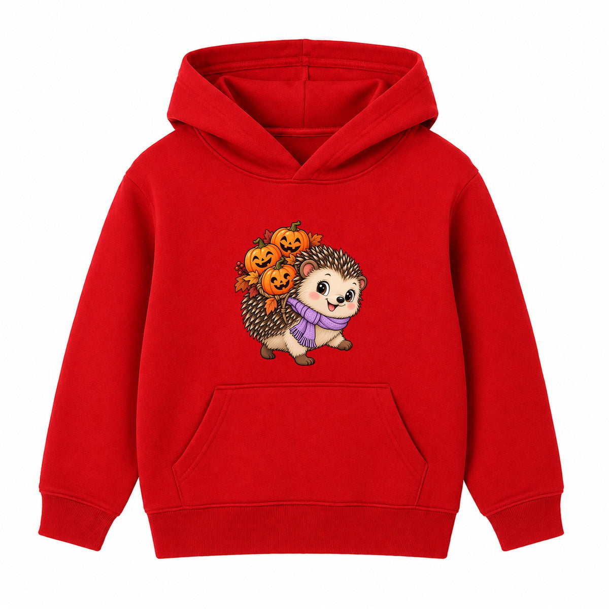 Lantern Hedgehog kids Halloween hoodie - Red