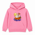 Pumpkin Boat Ghost kids Halloween hoodie - Pink