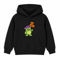 Friendly Green Monster kids Halloween hoodie - Black