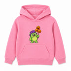 Friendly Green Monster kids Halloween hoodie - Pink