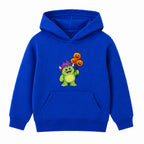 Friendly Green Monster kids Halloween hoodie - Royal Blue