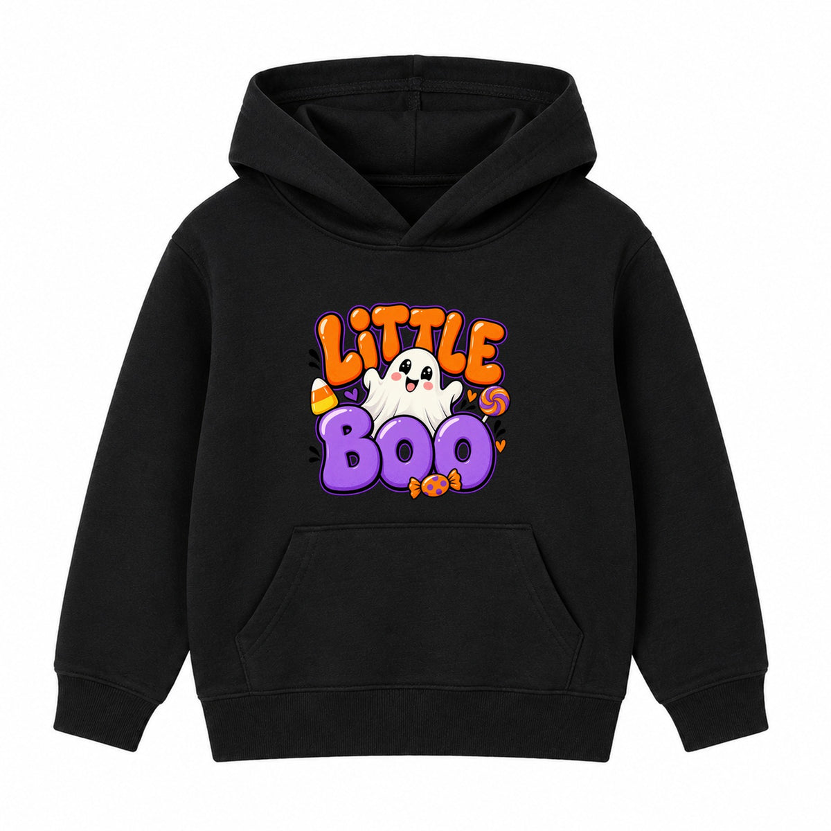 Little Boo kids Halloween hoodie - Black