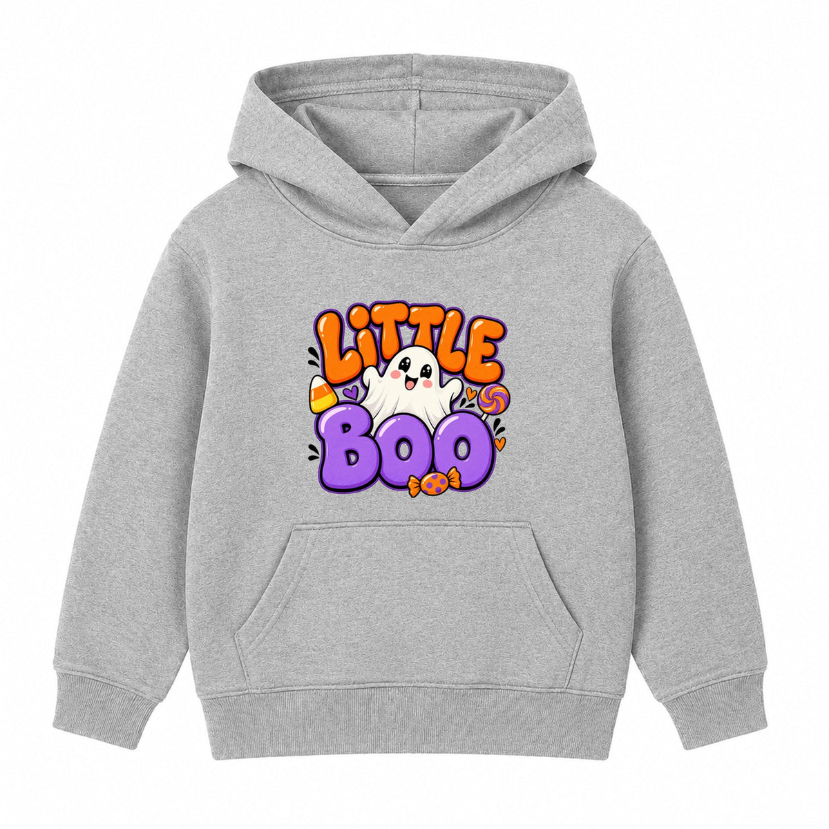 Little Boo kids Halloween hoodie - Heather Grey