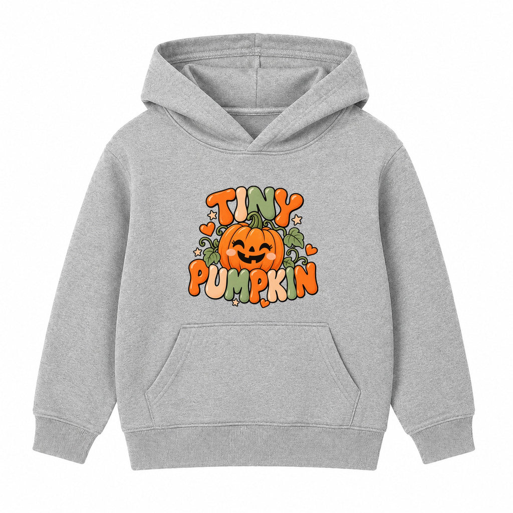 Tiny Pumpkin kids Halloween hoodie - Heather Grey