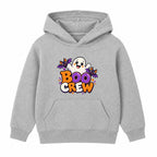 Boo Crew kids Halloween hoodie - Heather Grey