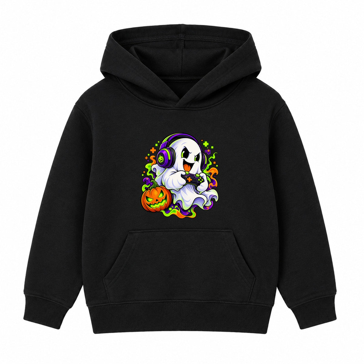 Ghost Gamer kids Halloween hoodie - Black