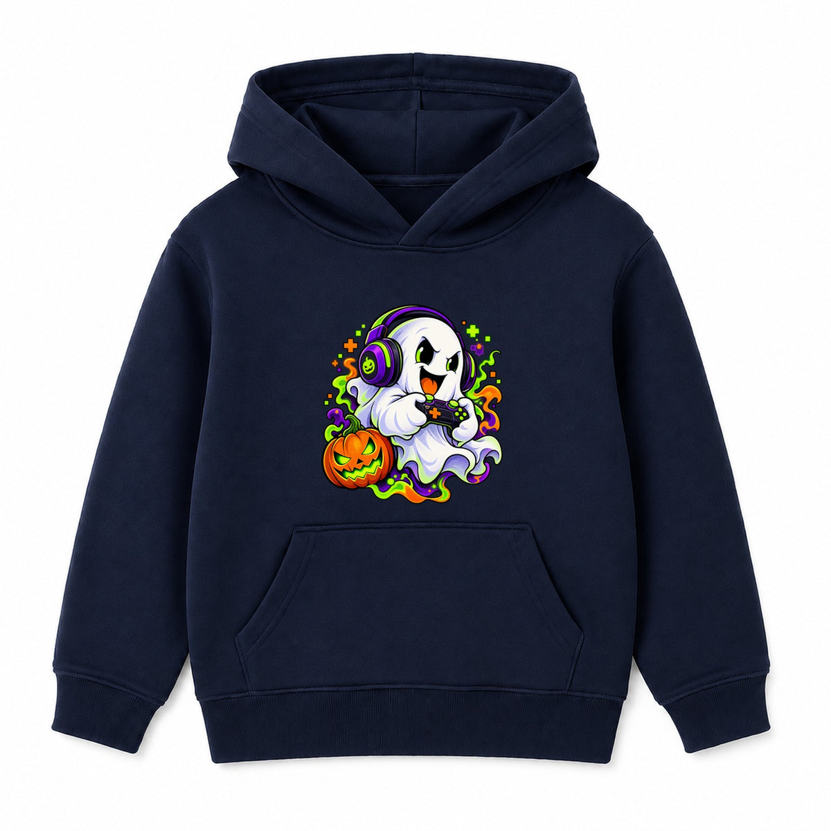 Ghost Gamer kids Halloween hoodie - Navy
