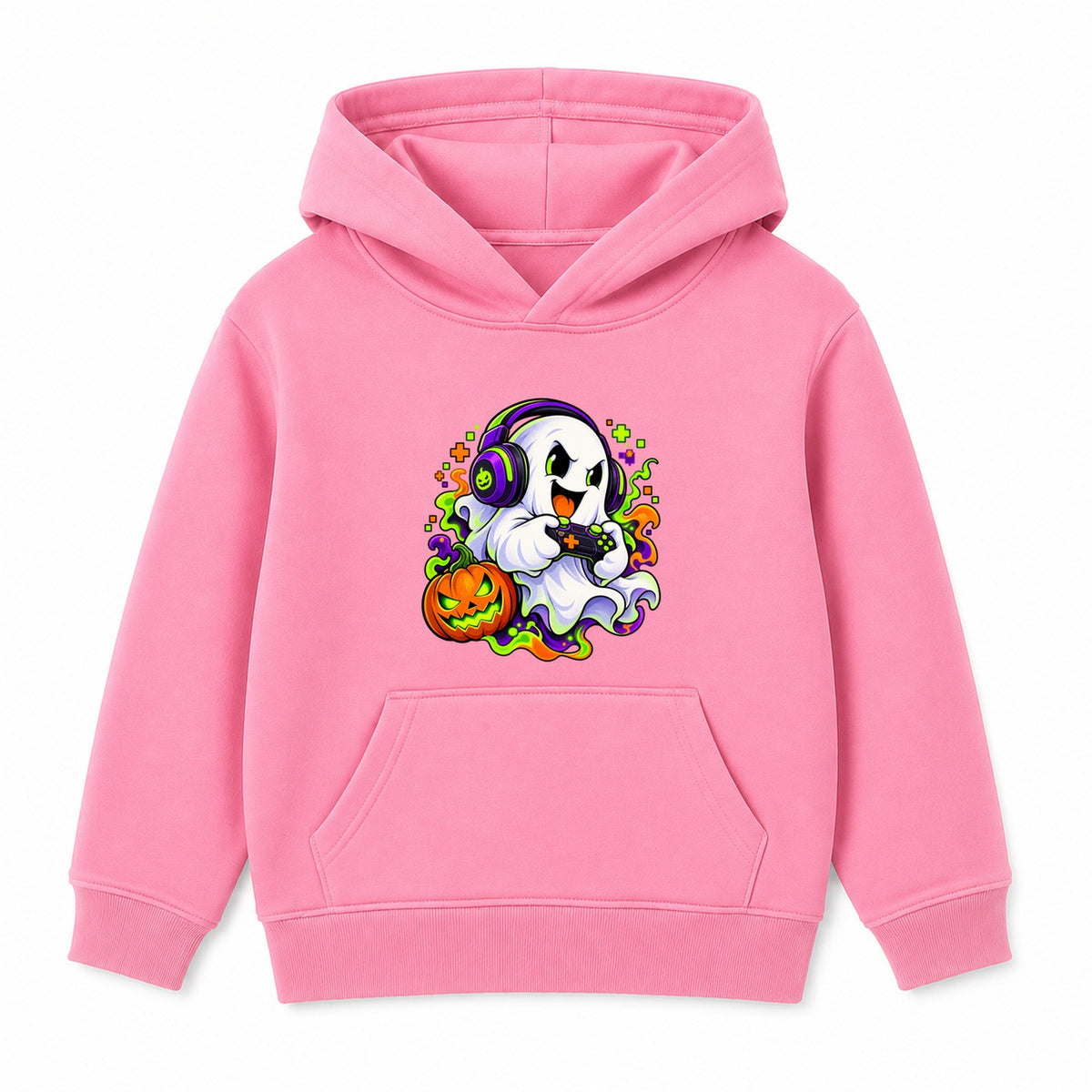 Ghost Gamer kids Halloween hoodie - Pink