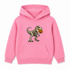Skeleton T-Rex kids Halloween hoodie - Pink