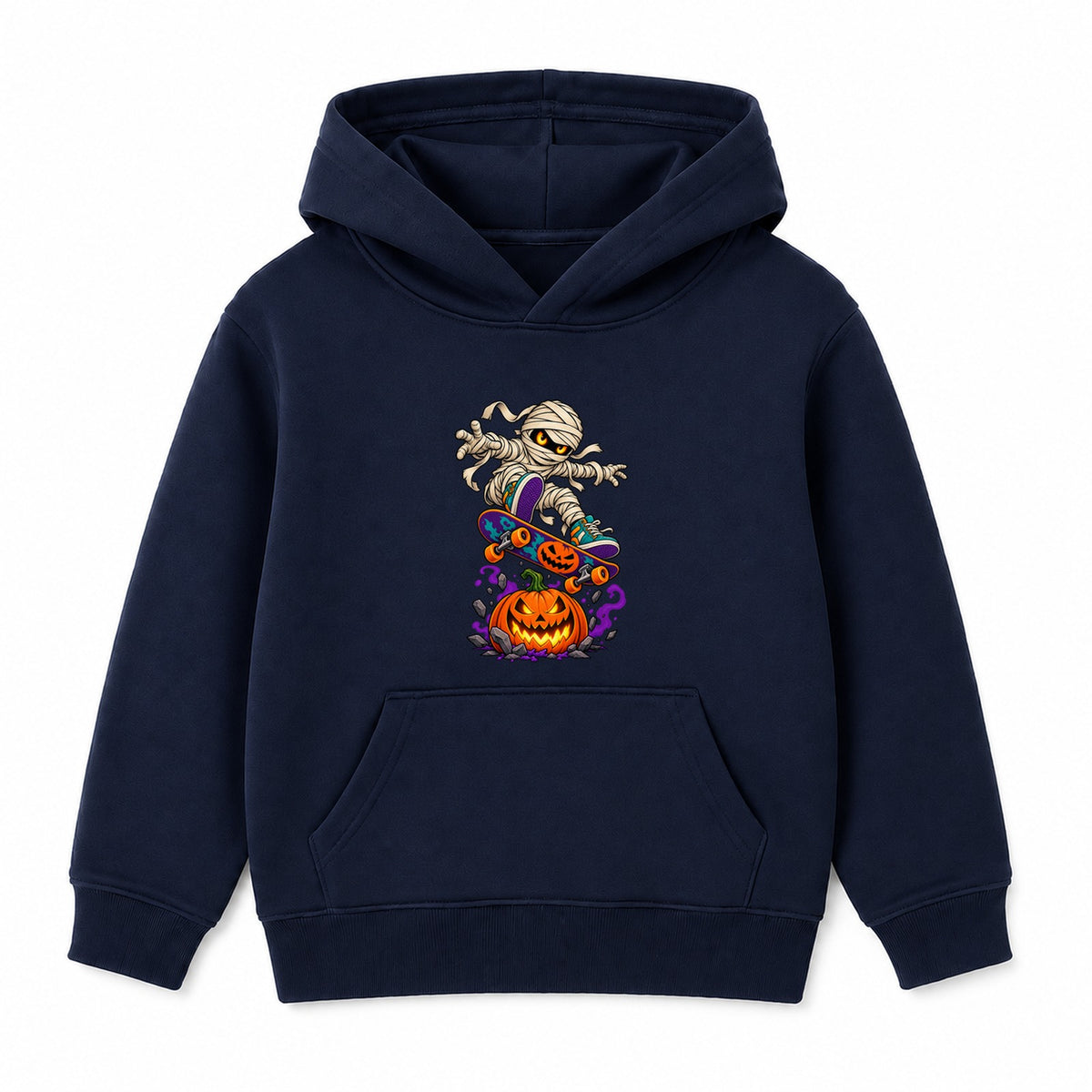 Skate Mummy kids Halloween hoodie - Navy