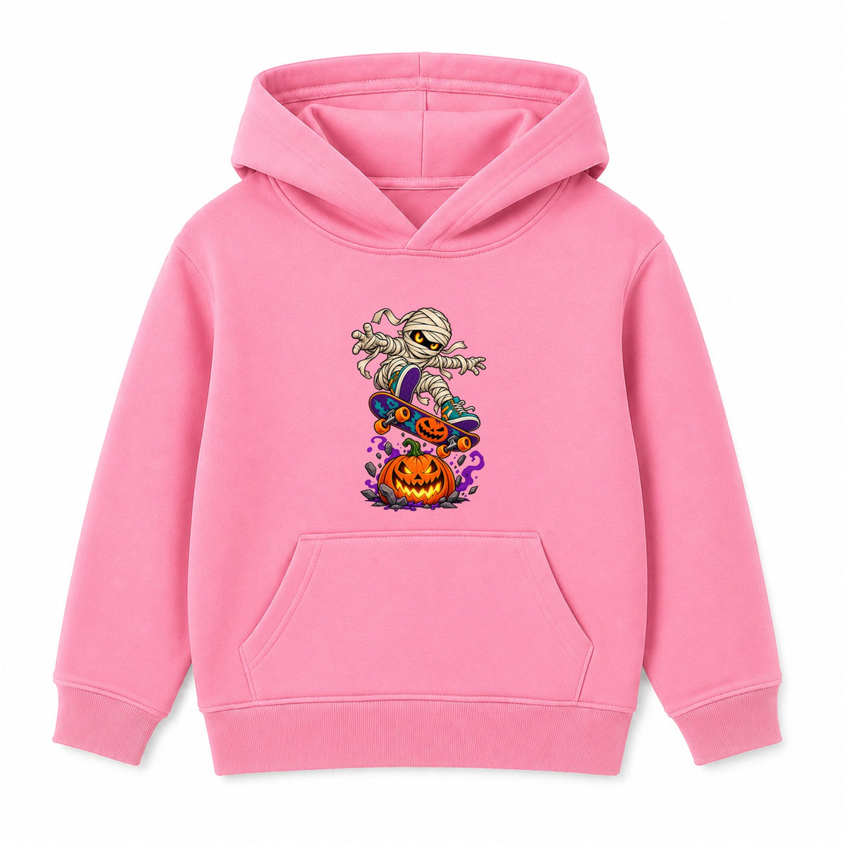 Skate Mummy kids Halloween hoodie - Pink