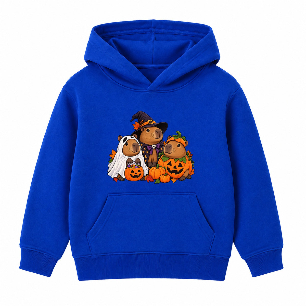 Capybara Costume Crew kids Halloween hoodie - Royal Blue
