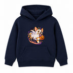Ghost Corgi kids Halloween hoodie - Navy