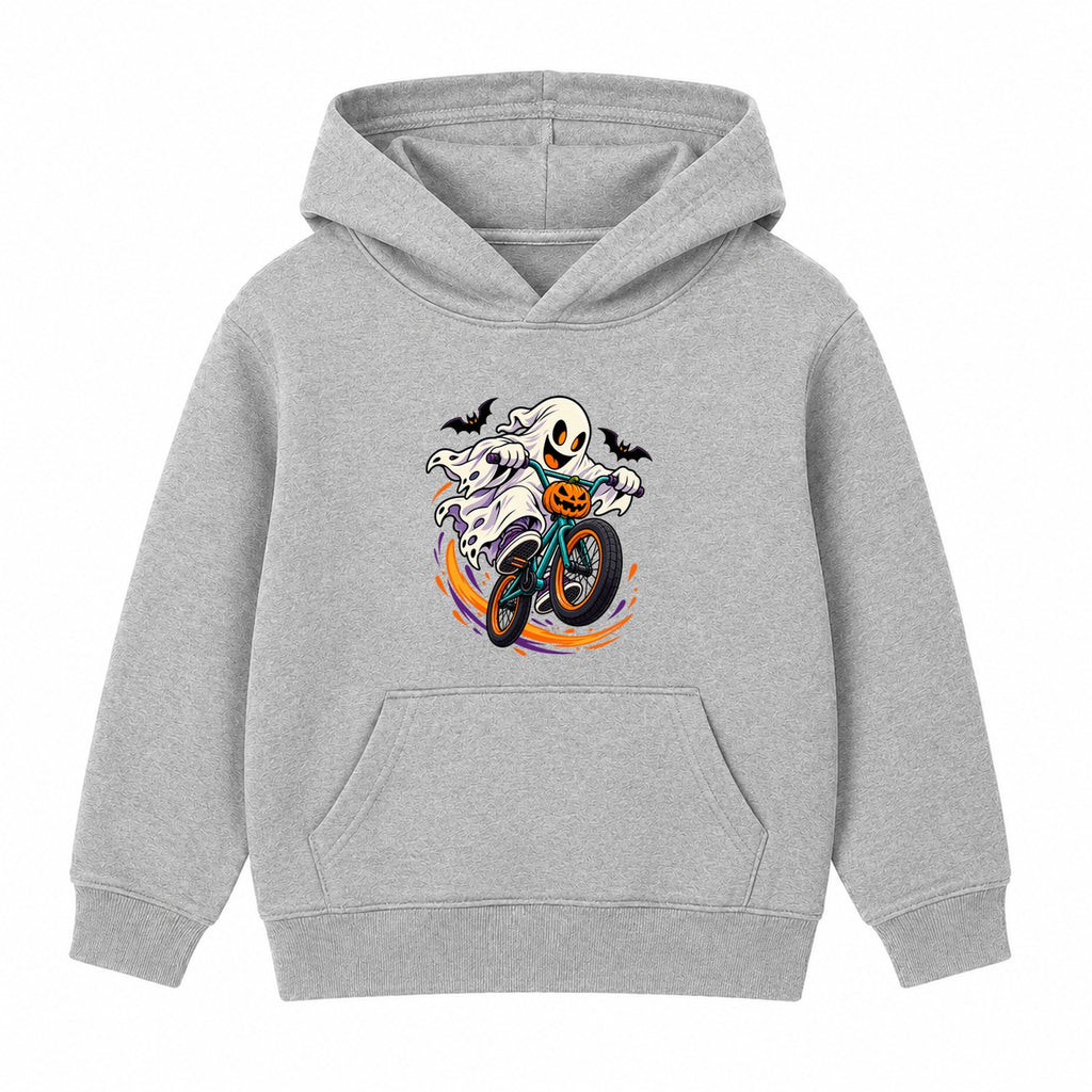 BMX Ghost kids Halloween hoodie - Heather Grey