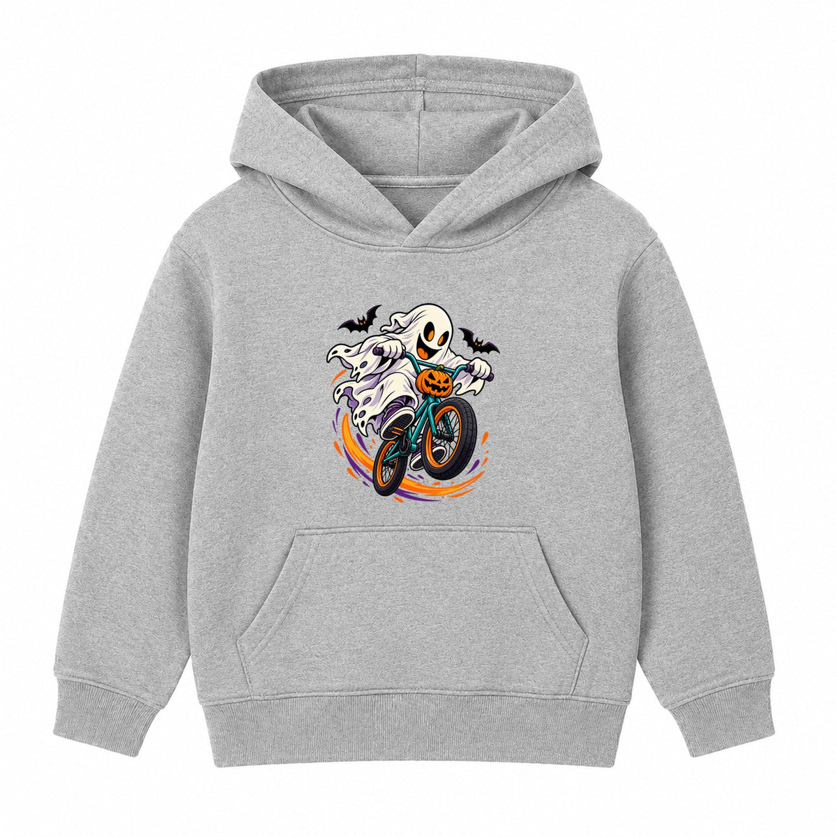 BMX Ghost kids Halloween hoodie - Heather Grey