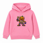 Pumpkin Robot kids Halloween hoodie - Pink