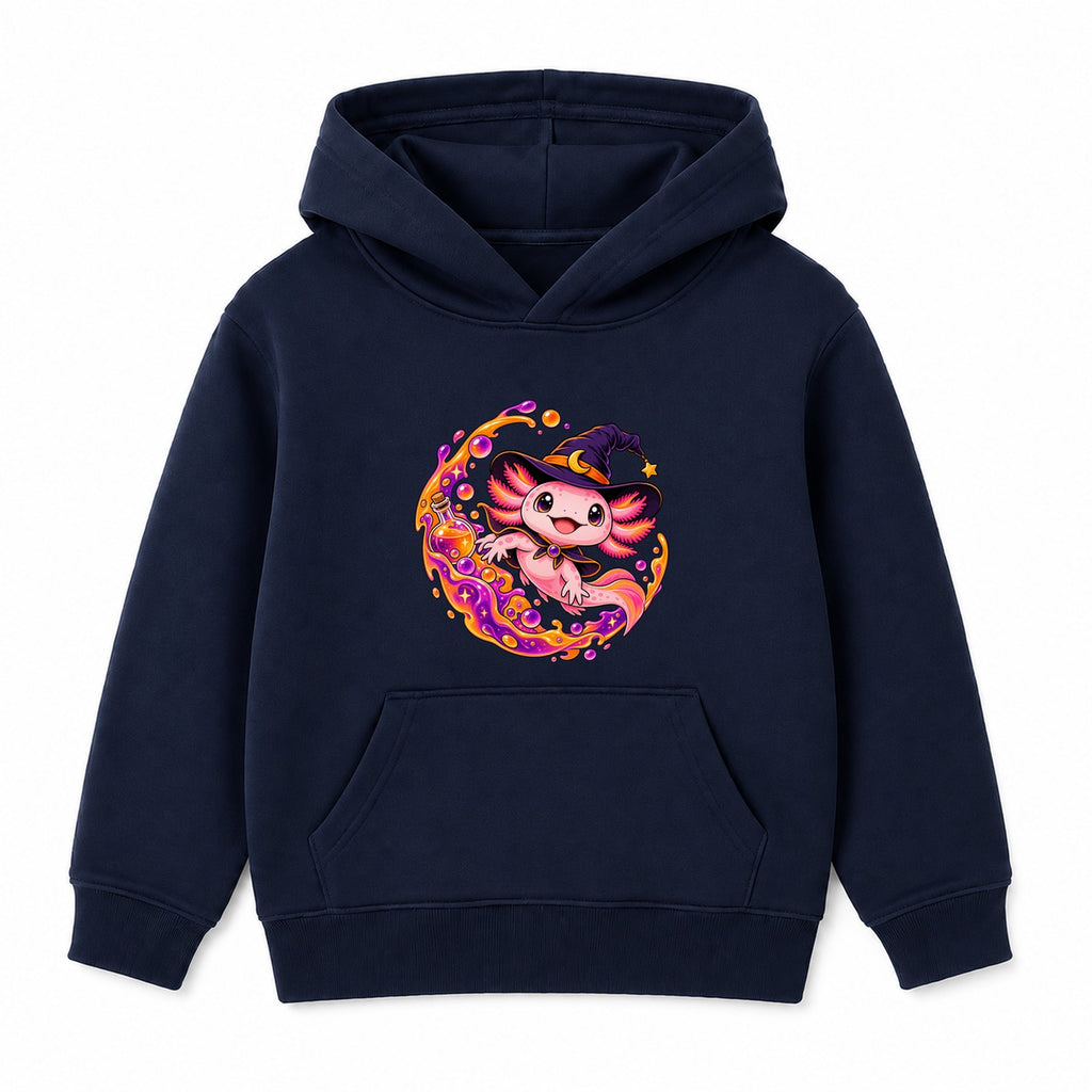 Witch Axolotl kids Halloween hoodie - Navy