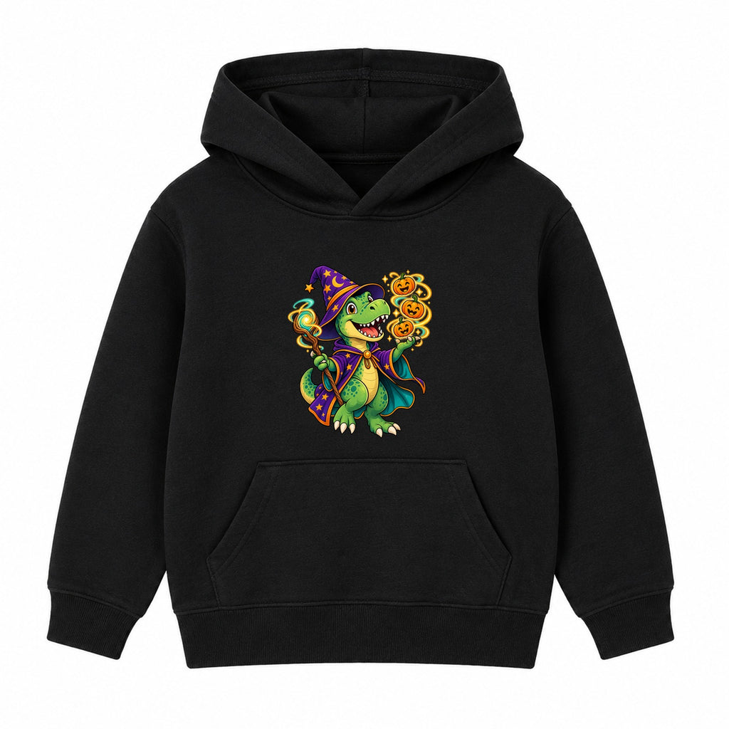 Wizard Dino kids Halloween hoodie - Black
