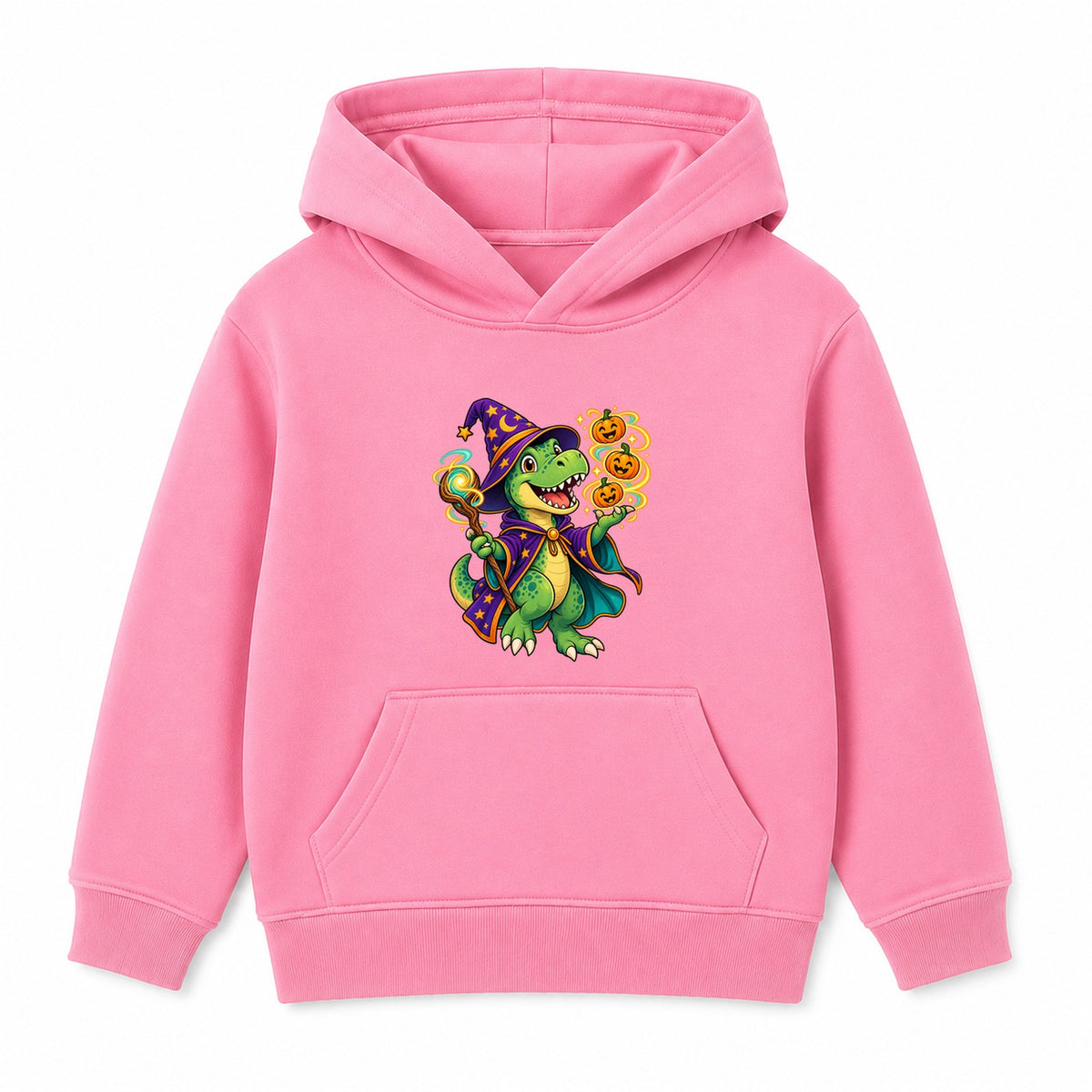 Wizard Dino kids Halloween hoodie - Pink