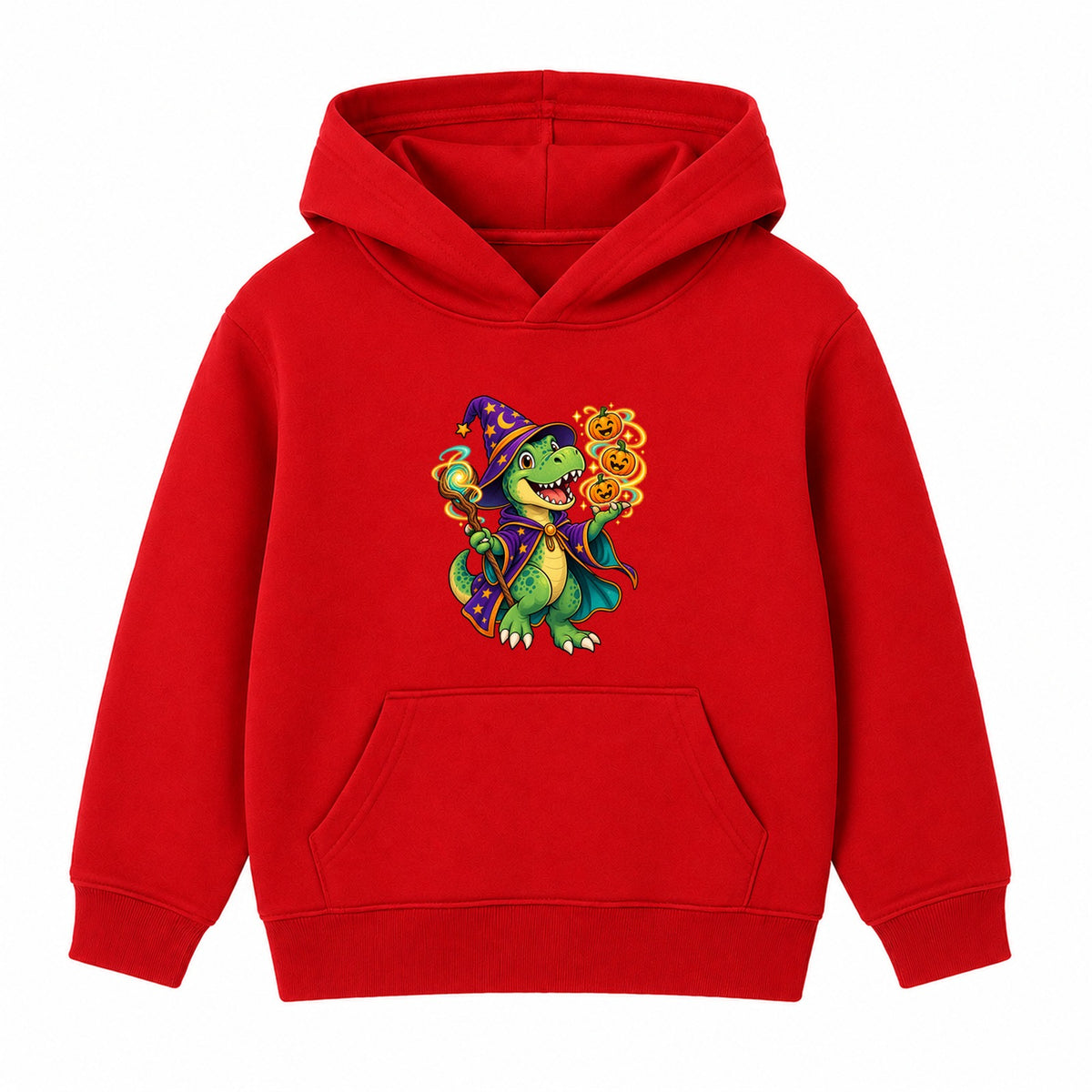 Wizard Dino kids Halloween hoodie - Red