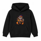 Raccoon Witch kids Halloween hoodie - Black