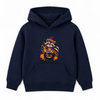 Raccoon Witch kids Halloween hoodie - Navy