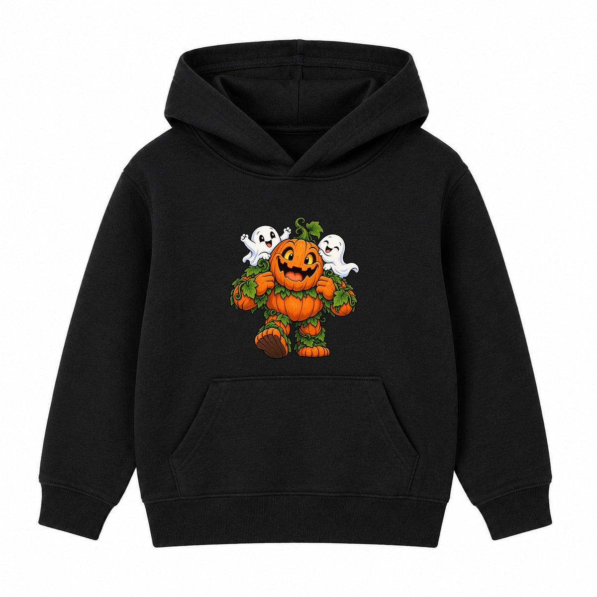 Giant Pumpkin Monster kids Halloween hoodie - Black