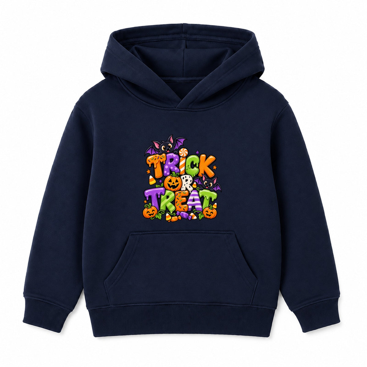 Trick Or Treat kids Halloween hoodie - Navy