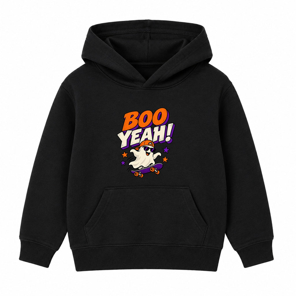 Boo Yeah kids Halloween hoodie - Black